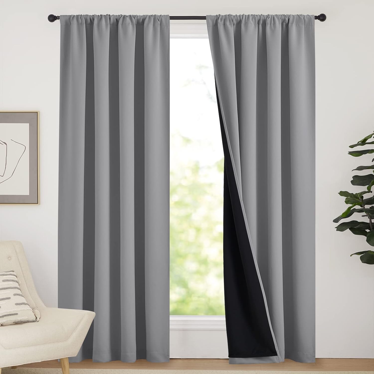 Commercial Kitchen Canopy - 1 peça Cortina 100% Blackout com