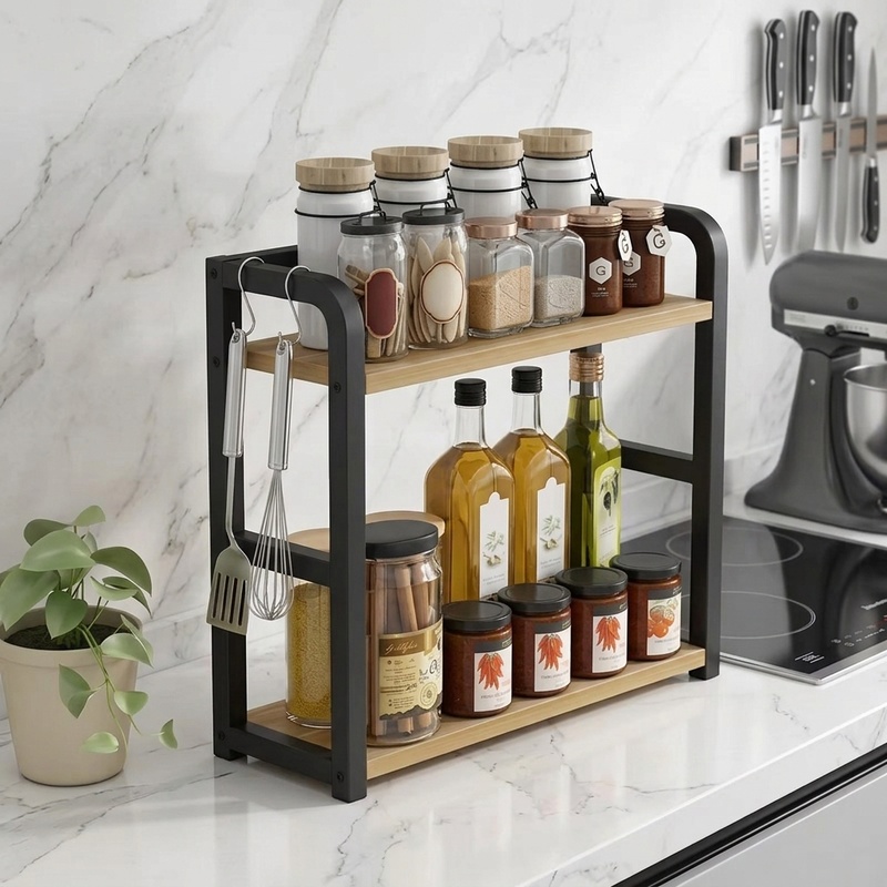 Commercial Kitchen Shelving - Prateleira de Metal de 2 Níveis