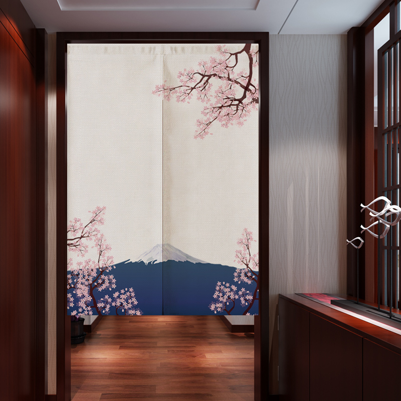 Commercial Kitchen Canopy - Japonês ukiyo-e linho porta cortina partição