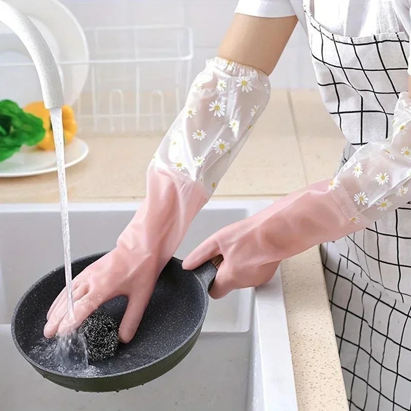 Commercial Kitchen Gloves - Luvas de Borracha de Manga Longa