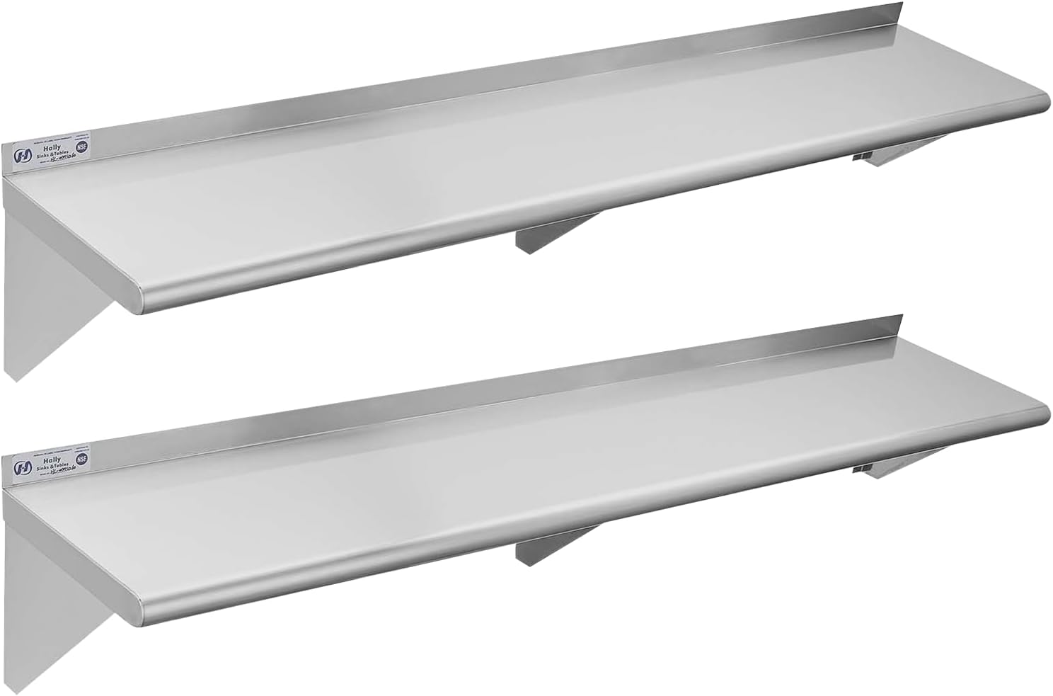 Wall Shelf Commercial Kitchen - Pacote com 2 prateleiras de aço