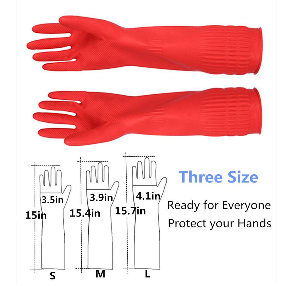 Commercial Kitchen Gloves - Luvas vermelhas de cozinha para lavar