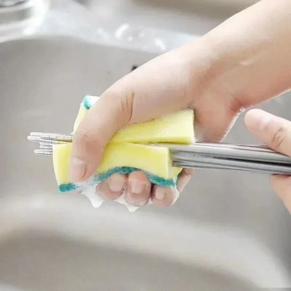 Commercial Kitchen Cleaning - Esponja de limpeza altamente absorvente, dupla