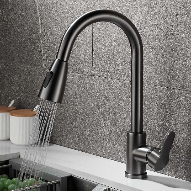 Commercial Kitchen Mixer Tap - Preto fosco torneira da cozinha único