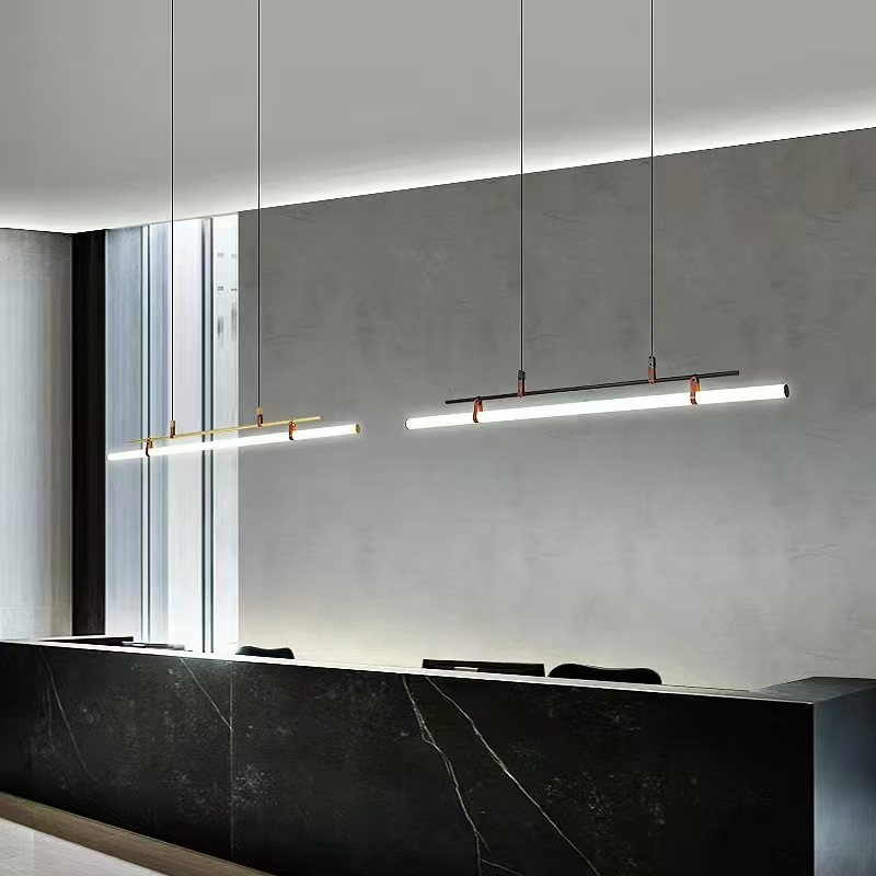Commercial Kitchen Island - Nordic minimalista led luminária designer tira