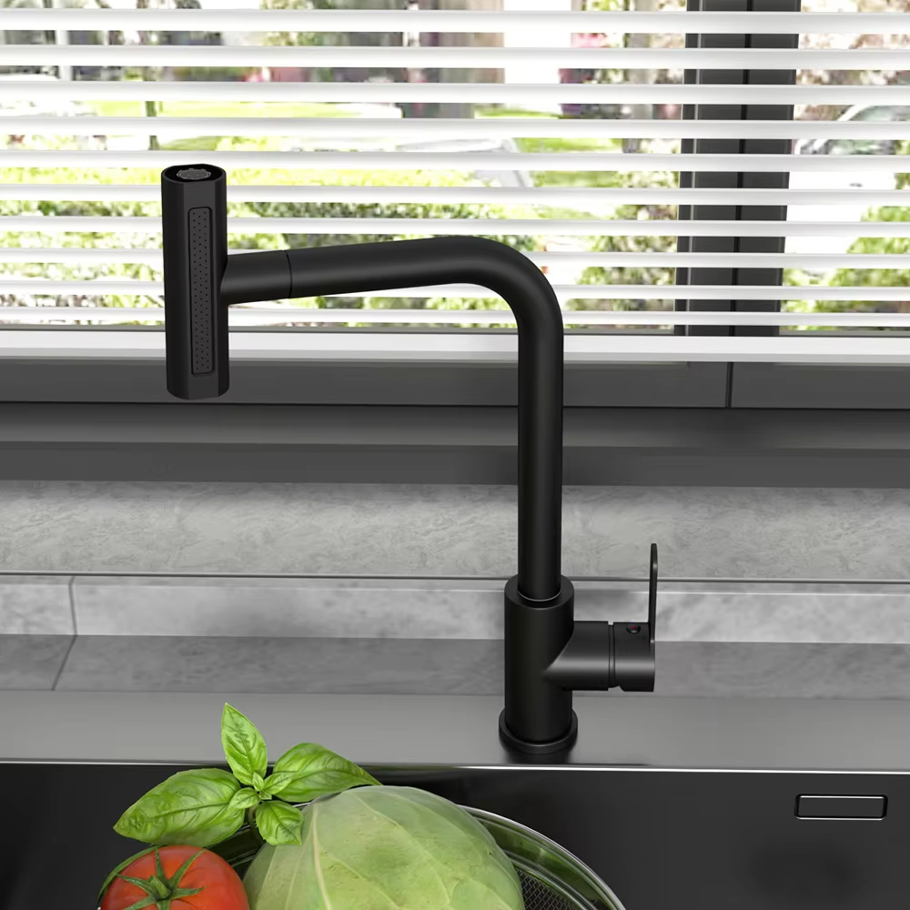 Preto pull out torneira da pia - Commercial Kitchen Mixer Tap avaliação e preço