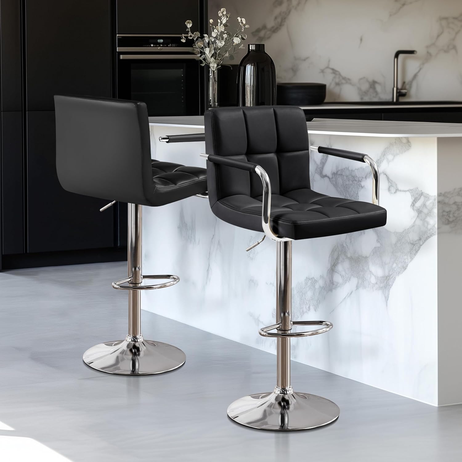Conjunto de 2 bancos de bar, b - Commercial Kitchen Island avaliação e preço