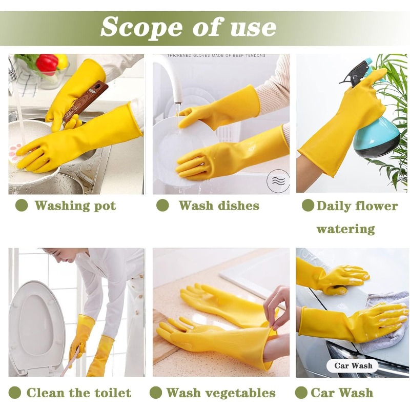 3 Pares de Luvas de Látex para - Commercial Kitchen Gloves avaliação e preço