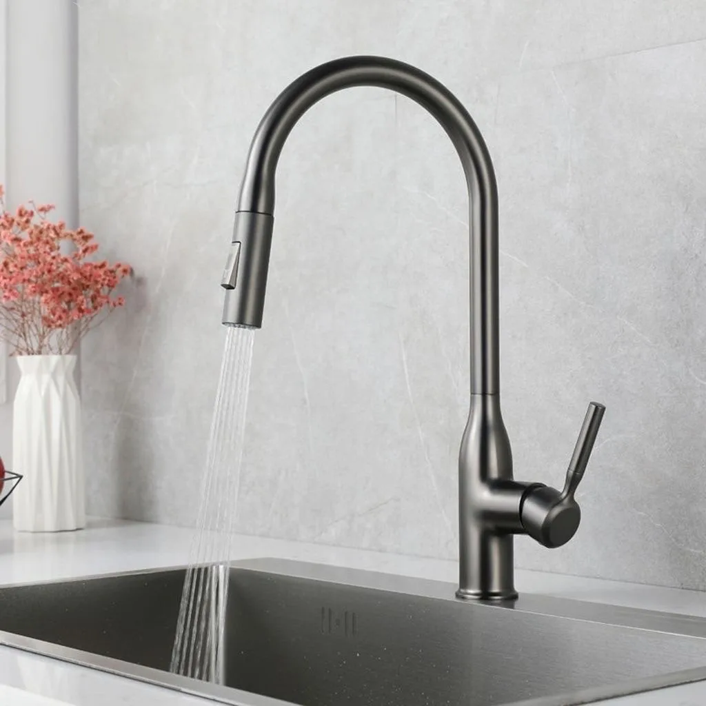 GEGVE-Chrome-Shaped Faucet fle - Commercial Kitchen Mixer Tap avaliação e preço