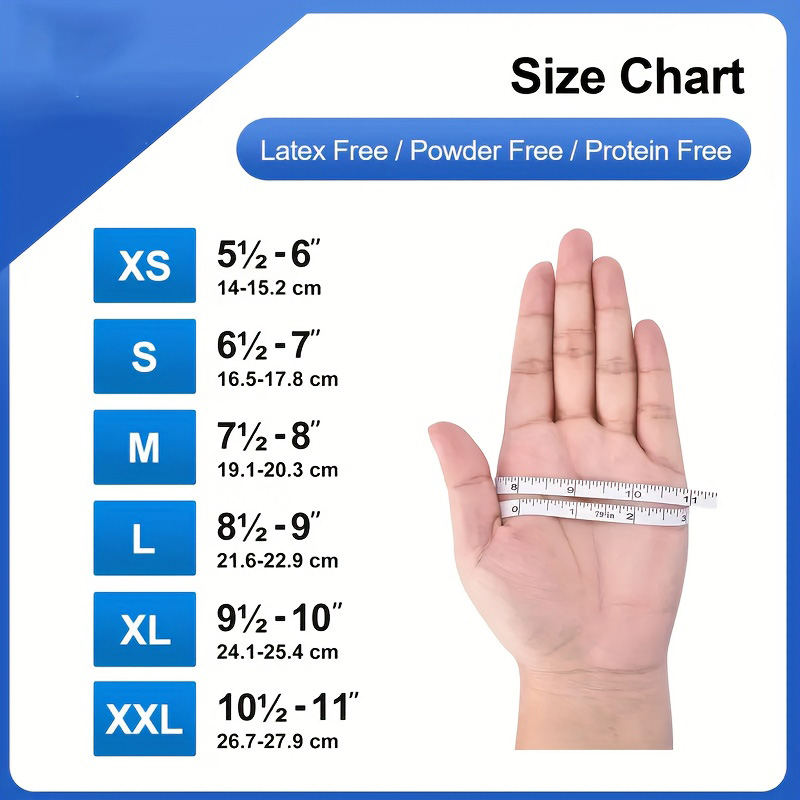 50/100 pçs luvas de nitrilo az - Commercial Kitchen Gloves avaliação e preço