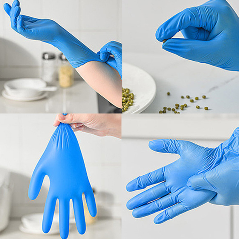 50/100 pçs luvas de nitrilo az - Commercial Kitchen Gloves avaliação e preço