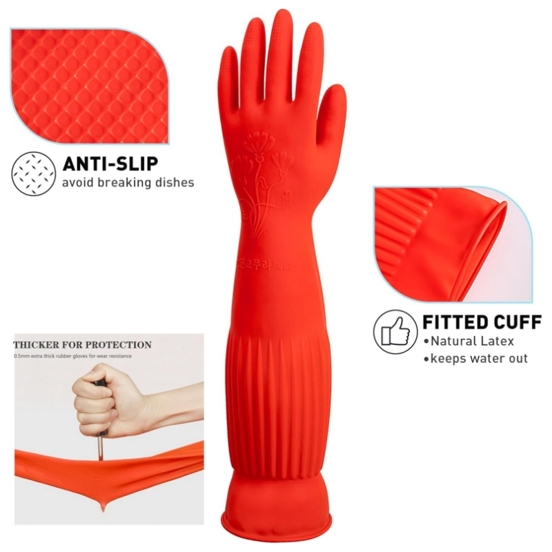 Luvas de limpeza de borracha e - Commercial Kitchen Gloves avaliação e preço