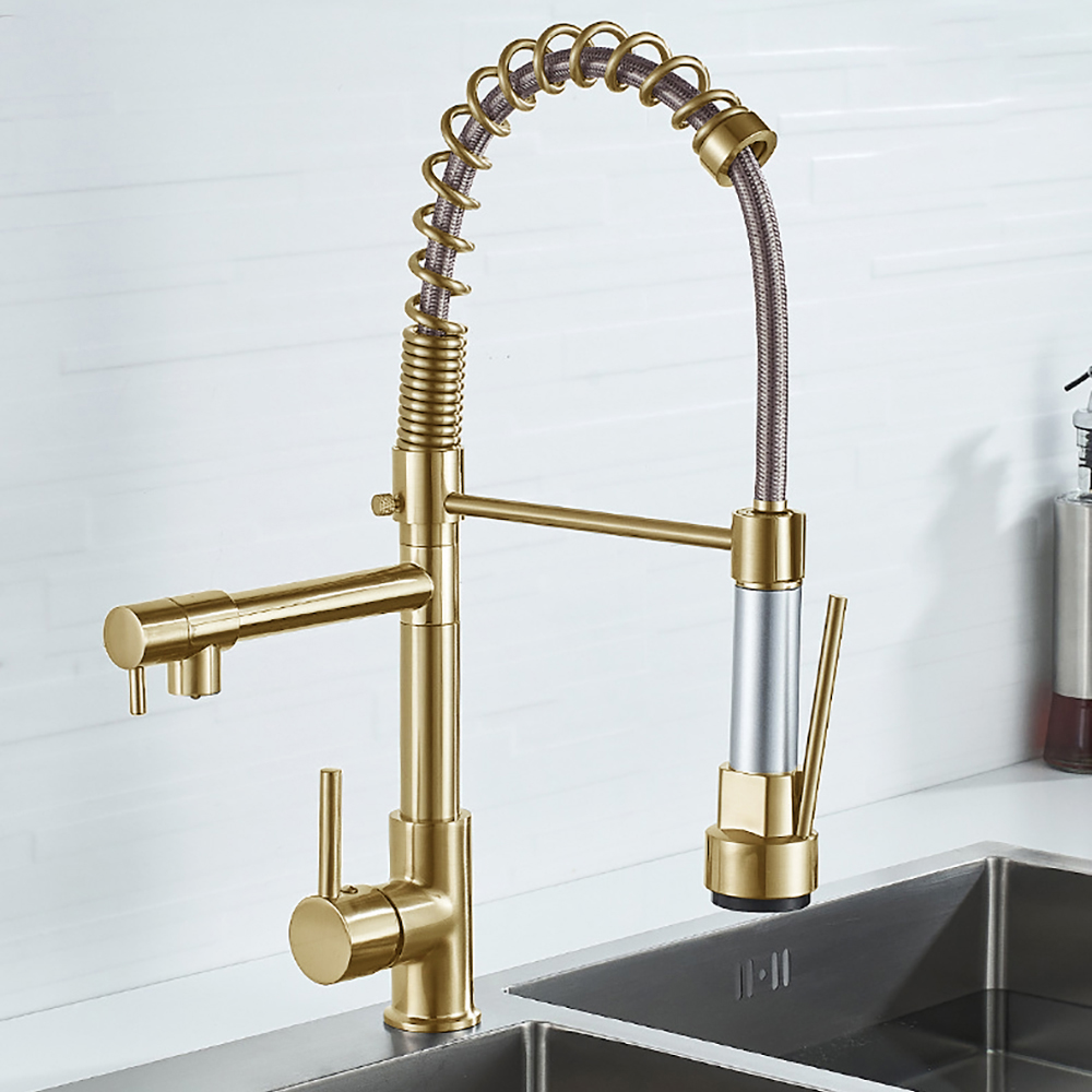 Dqok preto escovado primavera  - Commercial Kitchen Mixer Tap avaliação e preço